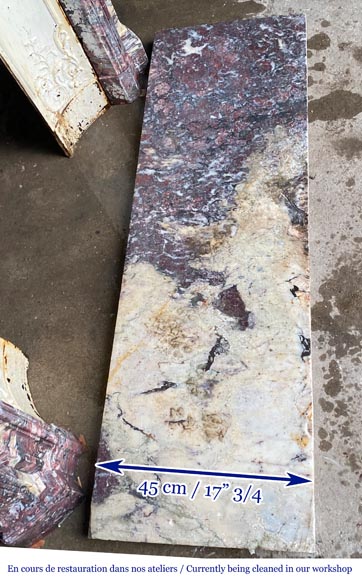 Cheminée de style Régence en marbre Fleur de Pêcher Cheminée de style Régence en marbre Fleur de Pêcher-7